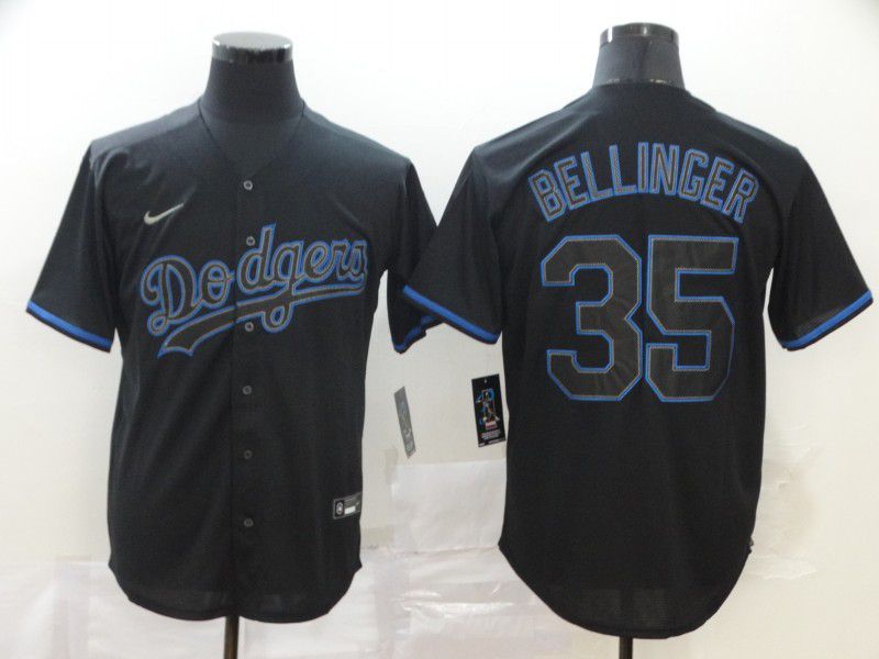 Men Los Angeles Dodgers #35 Bellinger Black Nike Game MLB Jerseys->chicago cubs->MLB Jersey